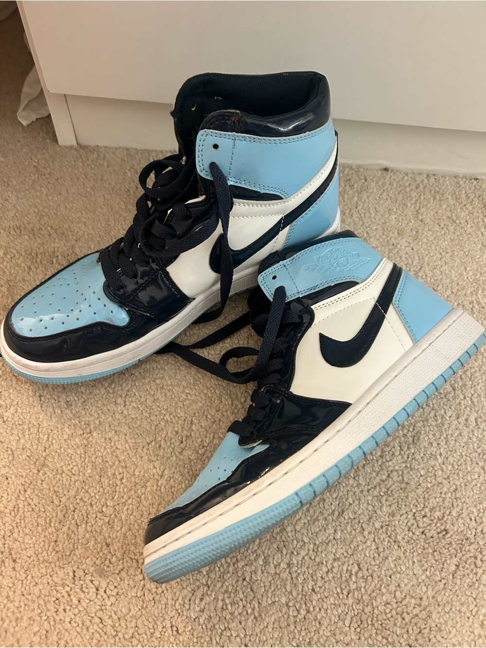 Nike Air Jordan 1 High OG - Light Blue, Black, White